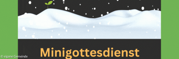rieselnder Schnee mit kleinem Pflänzchen
